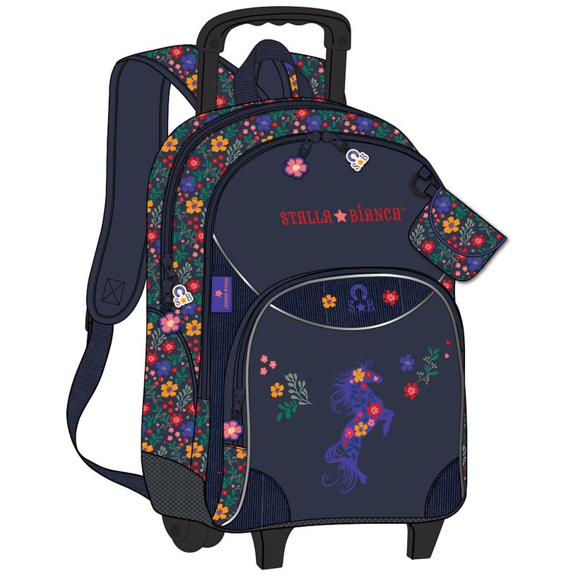 3661507922263-Sac à dos à roulettes Stalla Bianca Polka - 2 compartiments - violet - Kid'Abord-P_405129296_1-0