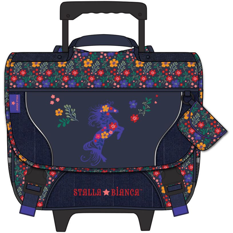 3661507924267-Cartable à roulettes Stalla Bianca Polka 38 cm - 2 compartiments - violet - Kid'Abord-P_405129298_1-0