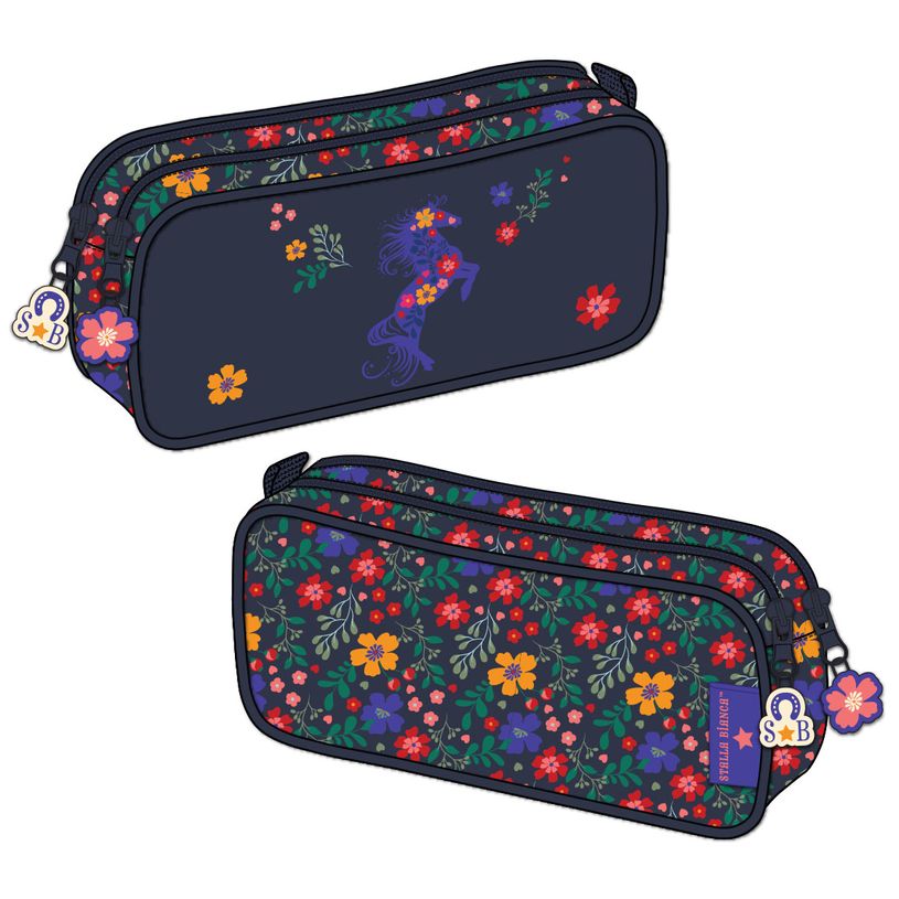 3661507927268-Trousse rectangulaire Stalla Bianca Polka - 2 compartiments - violet - Kid'Abord-P_405129299_1-0