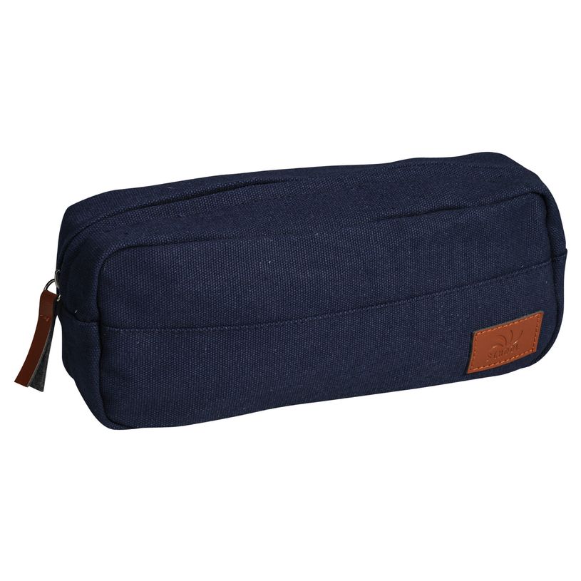 3173741250182-Trousse rectangulaire Walker Canvas - 1 compartiment - bleu marine-P_405129377_1-0