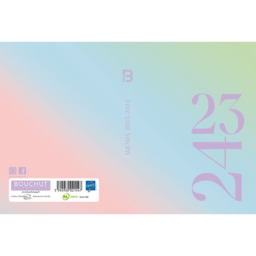 3592930021547-Agenda Dip Dye - 1 jour par page - 12,5 x 17,5 cm - vert - Bouchut-P_405129391_1-0