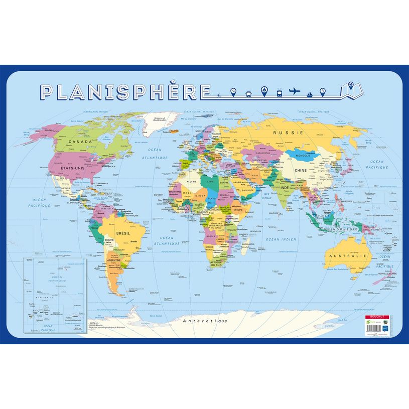 3592930009880-Poster pédagogique BOUCHUT "Planisphère" PEFC 70 % 52 x 76 cm-P_405129429_1-0