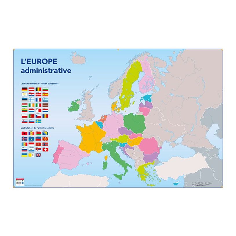 3592930008616-Bouchut - Carte muette effaçable - Europe Administrative - 80 x 120 cm-P_405129484_1-0