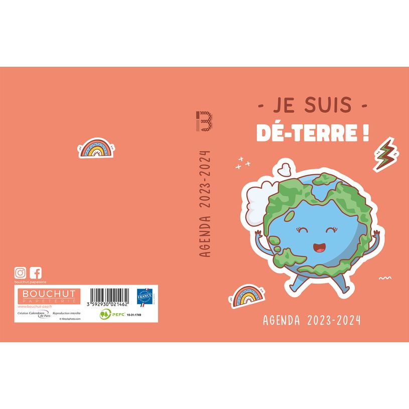 3592930021462-Agenda Fun - 1 jour par page - 12,5 x 17,5 cm - terre - Bouchut-P_405129515_1-0