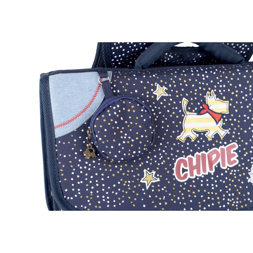 3020120212548-Cartable Chipie Dots - 2 compartiments - 38 cm - bleu - Hamelin-P_405129580_3-2