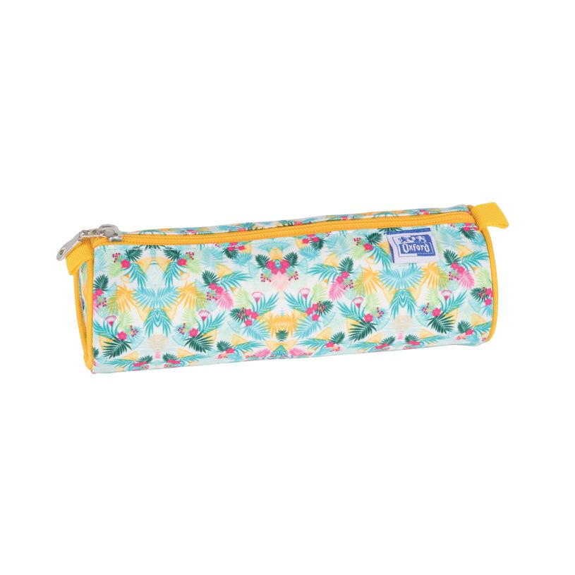 3020120170398-Trousse ronde Oxford Flowers - 1 compartiment - différents modèles disponibles - Hamelin-P_405129631_2-1