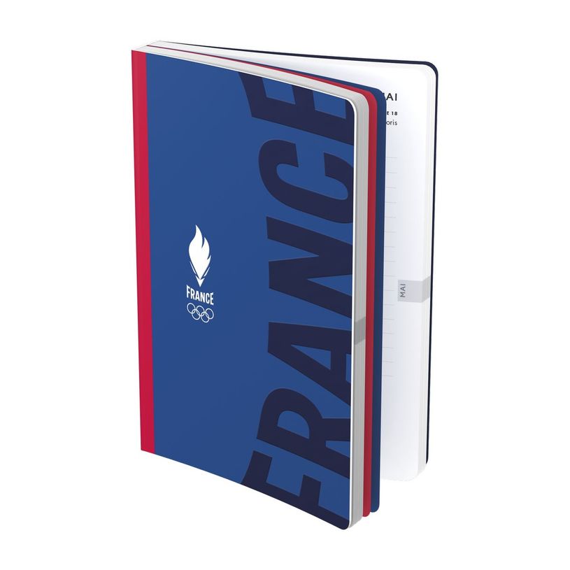 3147280265587-Agenda Equipe de France - 1 jour par page - 12 x 17 cm - bleu et rouge - Hamelin-P_405129683_1-0