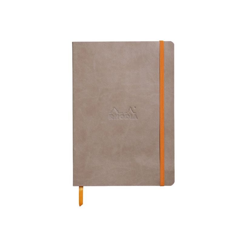 3037921174548-RHODIA Rhodiarama - Carnet souple A5 - 160 pages - pointillés - taupe-P_405129928_3-0
