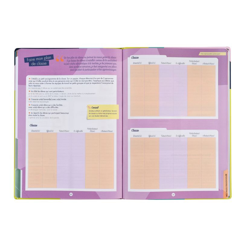 3371010498543-Quo Vadis - Agenda enseignant - 2026-2027 - Mon Agenda Pédagogique - Semainier Horizontal - Français - Multicolore - 12 mois de mi-juillet à mi-jui--3