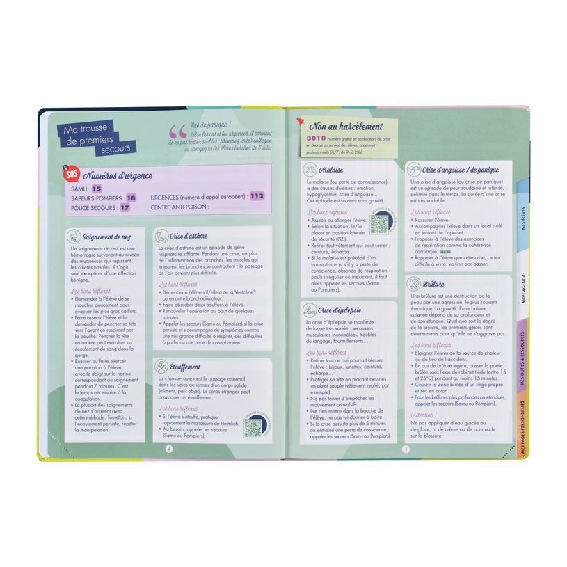 3371010498543-Quo Vadis - Agenda enseignant - 2026-2027 - Mon Agenda Pédagogique - Semainier Horizontal - Français - Multicolore - 12 mois de mi-juillet à mi-jui--4