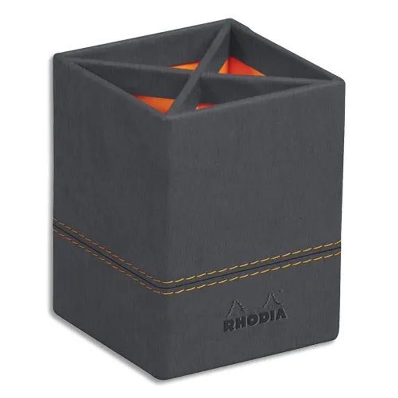 3037921945254-RHODIA Rhodiarama - Pot à crayons - titane - en polyuréthane-P_405130005_1-0