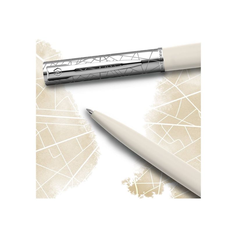 3026981745171-Waterman Allure Deluxe - Stylo à bille capuchon chromé - blanc-P_405130096_4-1