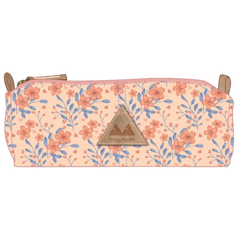 3661507117324-Trousse rectangulaire Poids Plume Birdy - 2 compartiments - rose - Kid'Abord-P_405130129_1-0