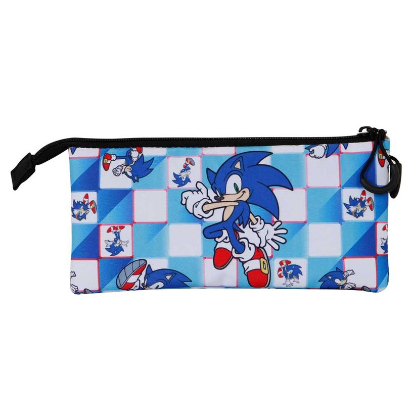 8445118047431-Sega Sonic Blue -Trousse 3 compartiments - Karactermania-P_405130224_2-1