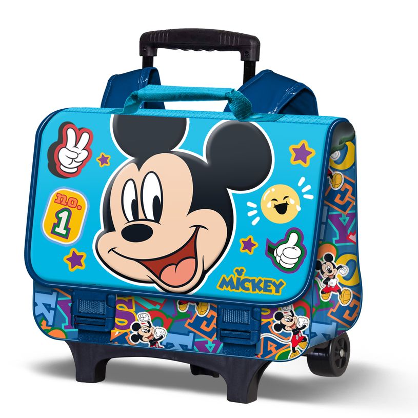 8445118049275-Mickey Mouse Blissy - Cartable avec chariot amovible 38 cm - 1 compartiment - Karactermani-P_405130241_1-0