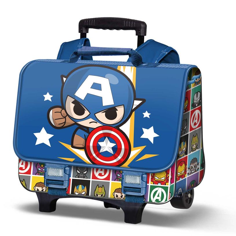 8445118049343-Captain America Punch - Cartable avec chariot amovible 38 cm - 1 compartiment - Karacterma-P_405130243_1-0