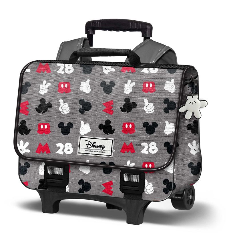 8445118049961-Mickey Mouse Grey - Cartable avec chariot amovible 38 cm - 1 compartiment - Karactermania-P_405130263_1-0