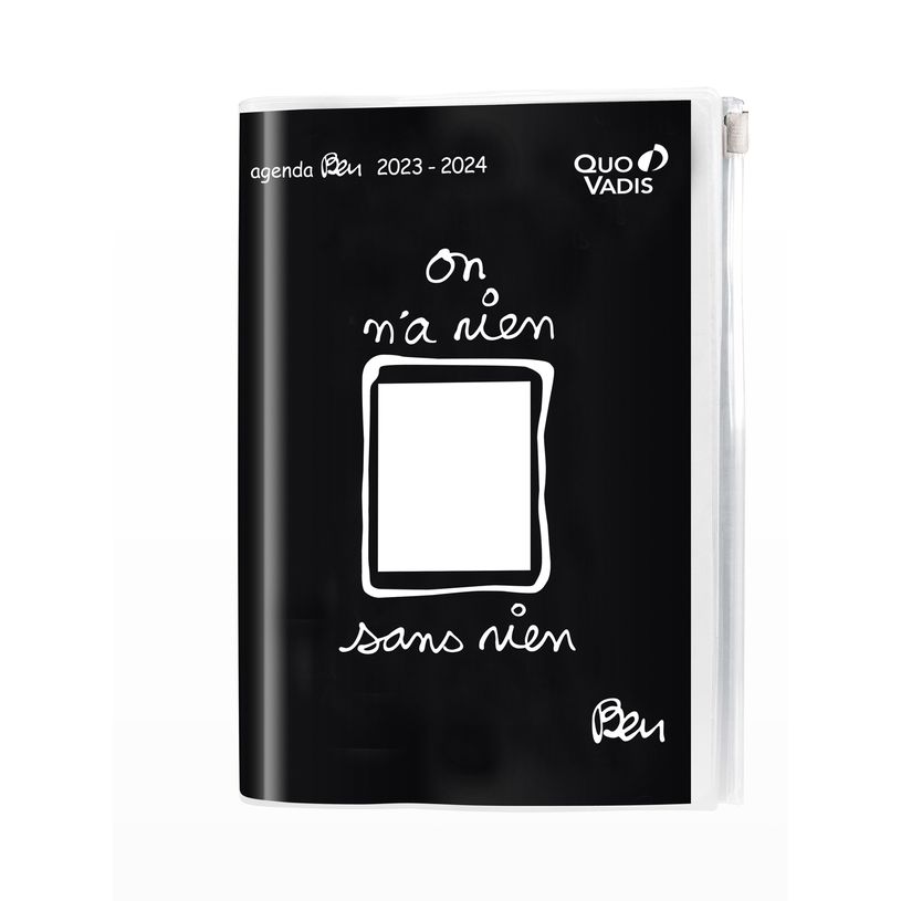 3371010503773-Agenda Ben - 1 jour par page - poche Zip - 12 x 17 cm - on a rien sans rien - Quo Vadis-P_405130316_1-0