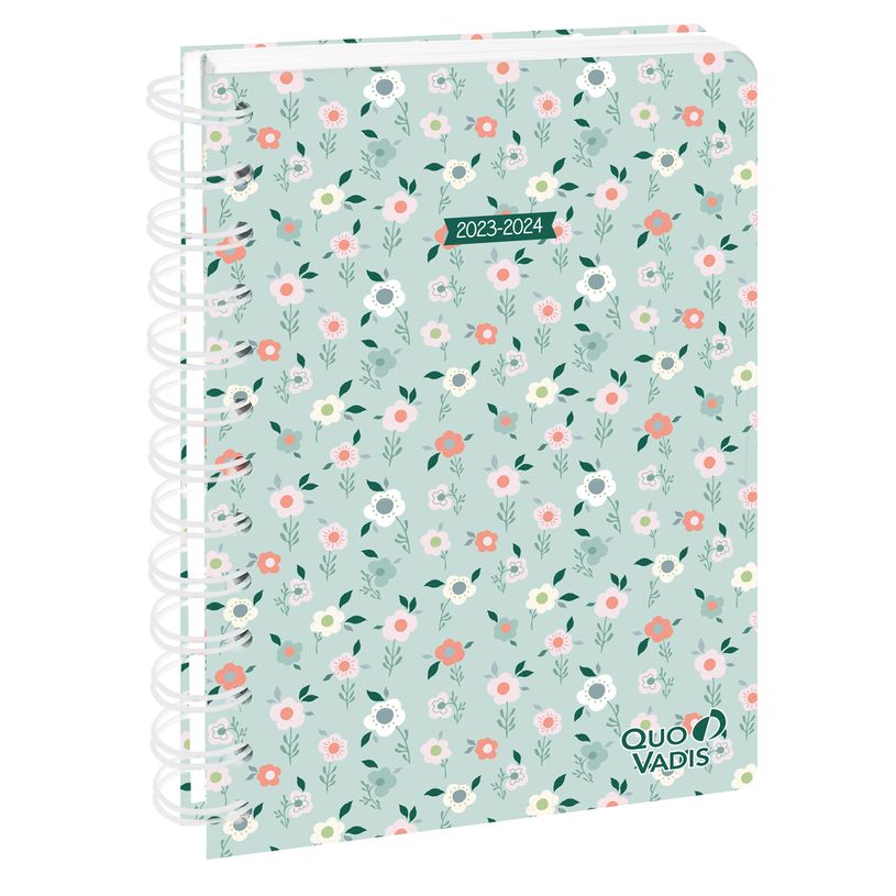3371010500895-Agenda à spirale Daisy - 1 jour par page - 12 x 17 cm - vert - Quo Vadis-P_405130335_1-0