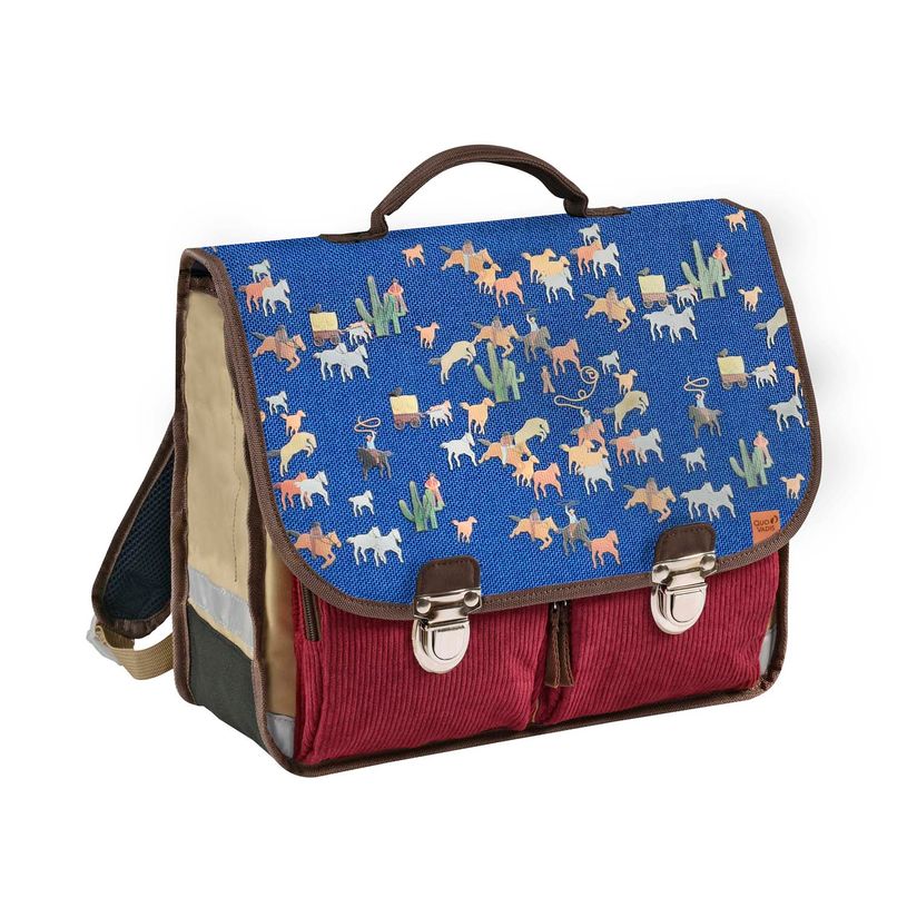 3371010494422-Cartable Louise & Arthur 38 cm - 2 compartiments - cowboy - Quo Vadis-P_405130360_1-0