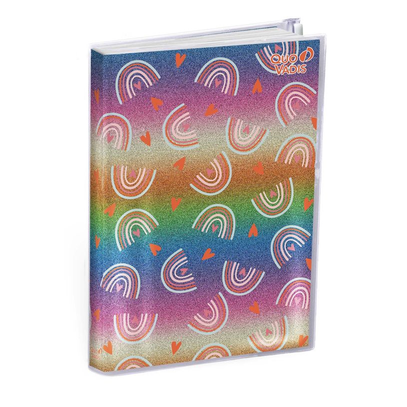 3371010498048-Agenda My Agenda Glitter avec poche zip - 1 jour par page - 12 x 17 cm - arc en ciel - Quo-P_405130383_1-0