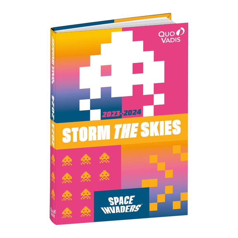 3371010503438-Agenda Space Invaders - 1 jour par page - 12 x 17 cm - alien - Quo Vadis-P_405130413_1-0