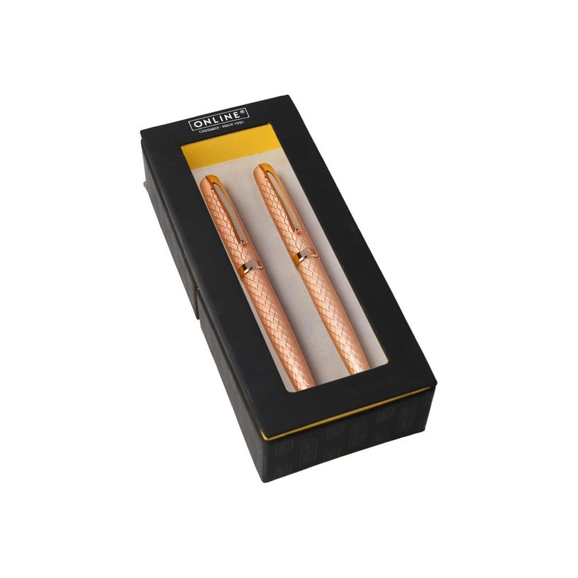 4014421346650-Online Eleganza Diamond - Parure de stylo à bille et stylo plume - rose doré-P_405130543_1-0