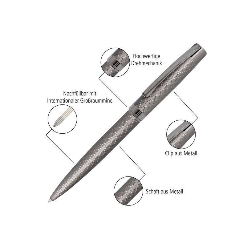 4014421346681-Online Eleganza Diamond - Parure de stylo à bille et stylo plume - titan (gris) - étui c-P_405130546_1-1