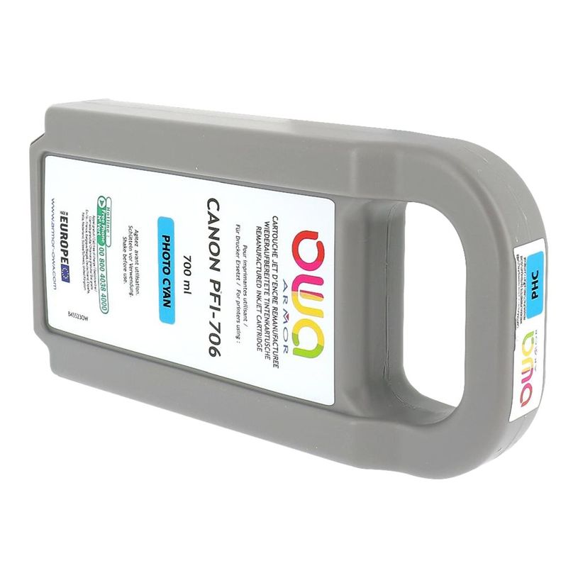 3112539753887-Cartouche remanufacturée Canon PFI-706 - cyan photo - Owa-P_405131165_1-0