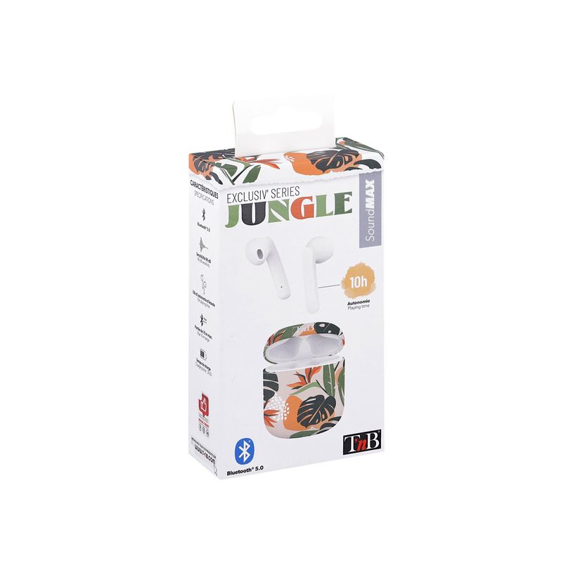 3303170109274-T'nB Exclusiv Jungle - Kit main libre - écouteur sans fil bluetooth - blanc boitier jungl-P_405131521_3-5