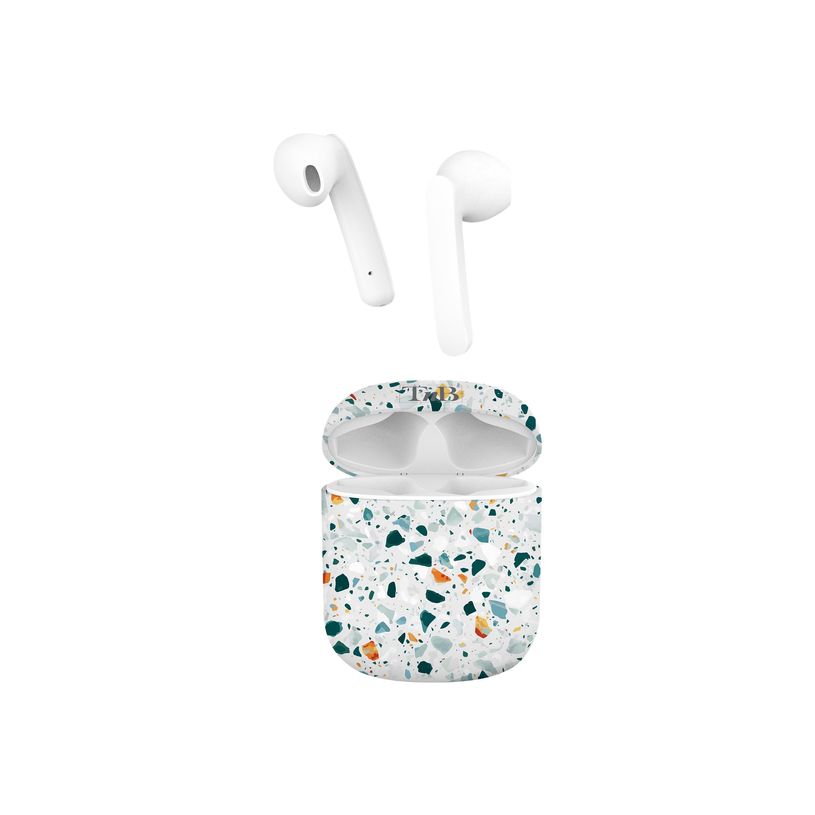 3303170109243-T'nB Exclusiv Terrazzo - Kit main libre - écouteur sans fil bluetooth - blanc boitier ter-P_405131522_2-2