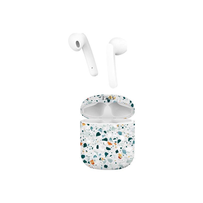 3303170109243-T'nB Exclusiv Terrazzo - Kit main libre - écouteur sans fil bluetooth - blanc boitier ter-P_405131522_7-0