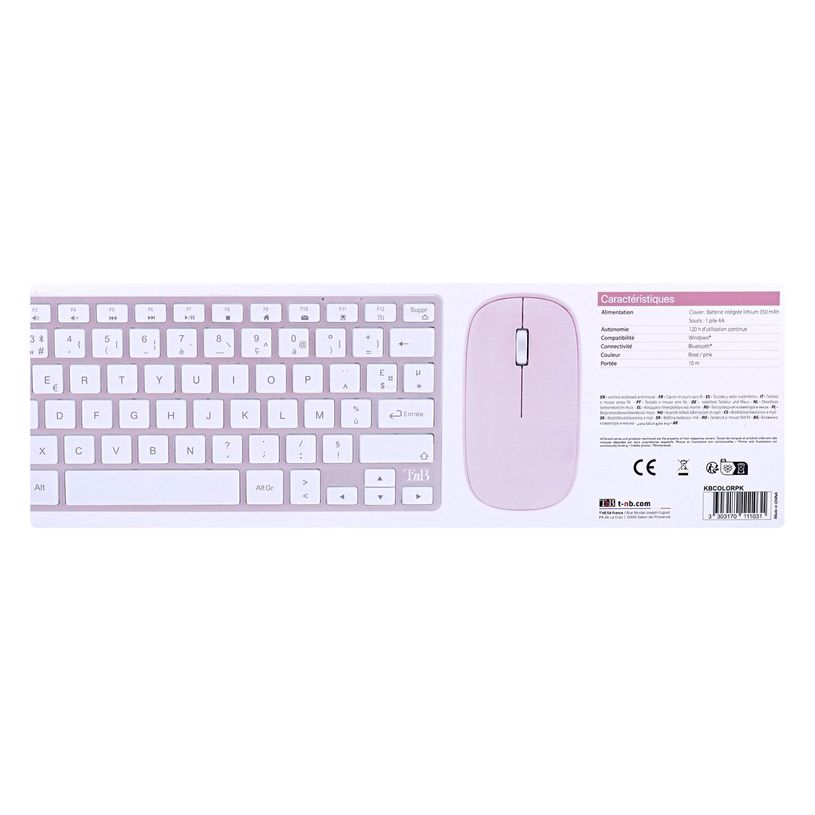 3303170111031-T'nB iClick - ensemble clavier sans fil et souris sans fil - rose-P_405131530_13-9