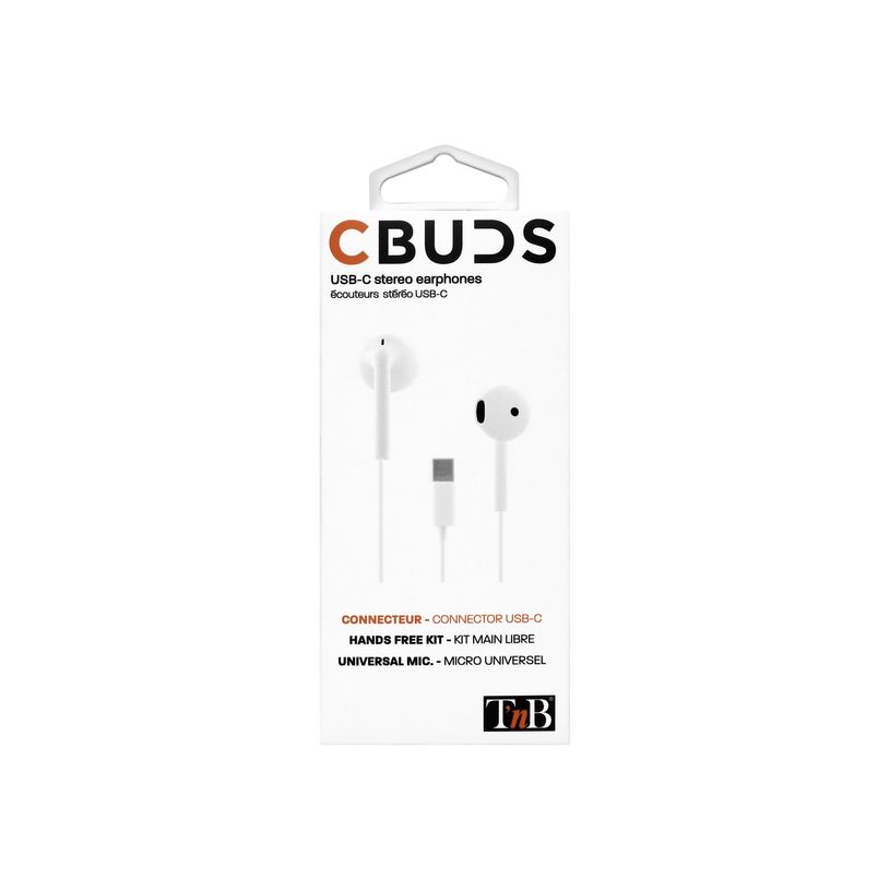 3303170105160-T'nB C-BUDS - Kit main libre - Ecouteurs filaire avec micro - intra-auriculaire - blanc-P_405131539_6-5