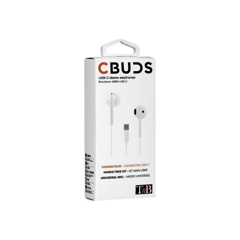 3303170105160-T'nB C-BUDS - Kit main libre - Ecouteurs filaire avec micro - intra-auriculaire - blanc-P_405131539_7-6