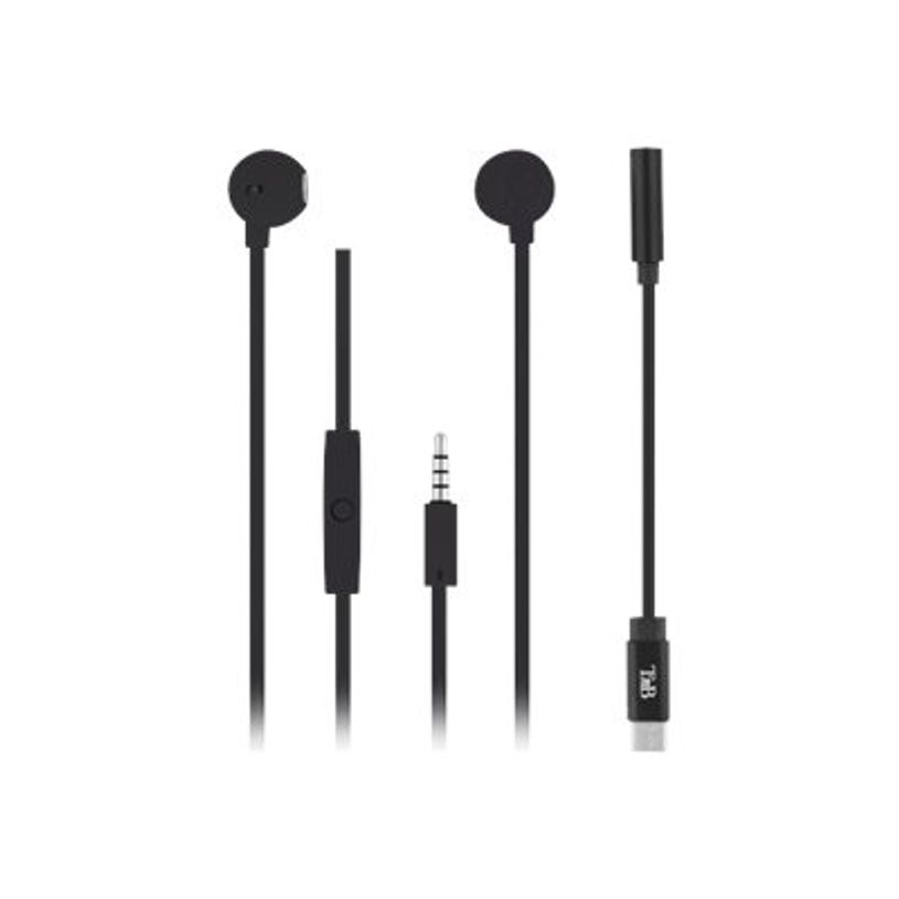 3303170098448-T'nB SWEET - Kit main libre - Ecouteurs filaire avec micro - intra-auriculaire - noir-P_405131541_4-0