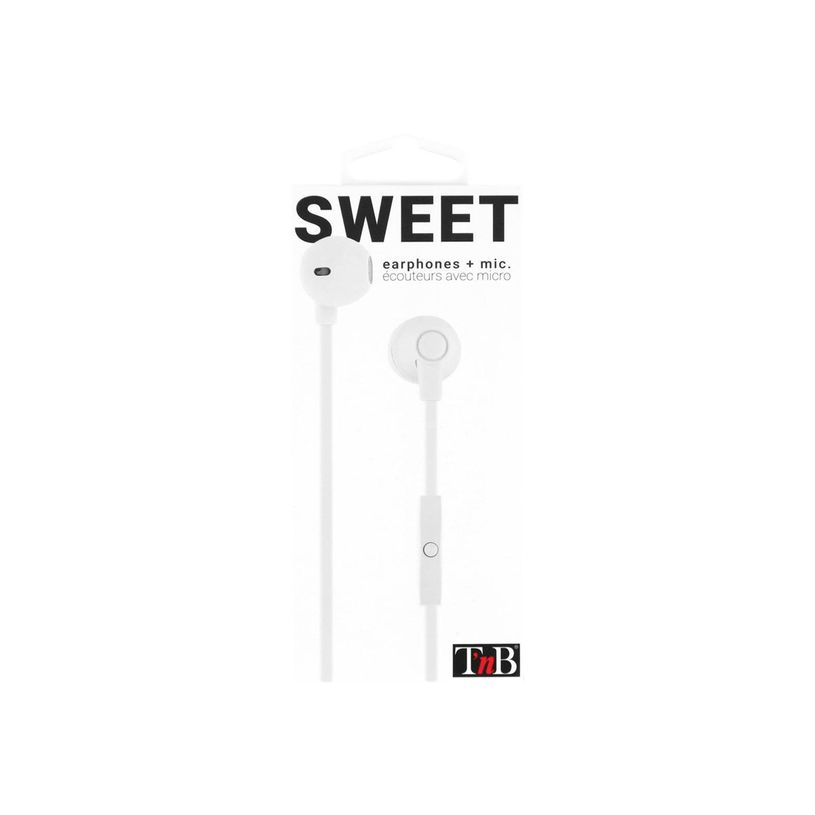 3303170091654-T'nB SWEET - Kit main libre - Ecouteurs filaire avec micro - intra-auriculaire - blanc-P_405131543_2-3