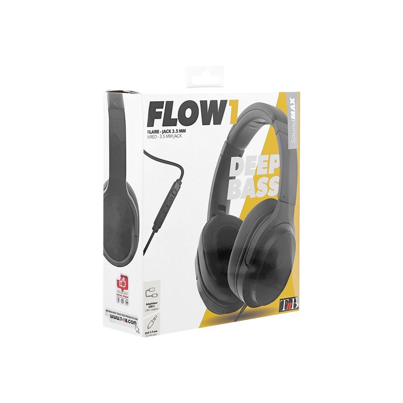 3303170105689-T'nB FLOW - casque filaire avec micro - noir-P_405131547_4-3