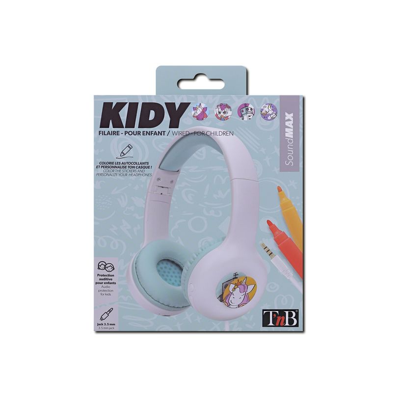 3303170107225-T'nB Kids KIDY - casque filaire pour enfants - blanc et vert-P_405131548_10-9