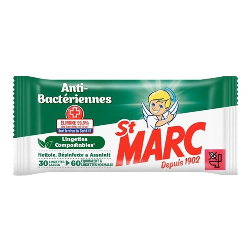 3665468600925-St. Marc - 30 lingettes nettoyantes antibactériennes - extra large-P_405131727_1-0