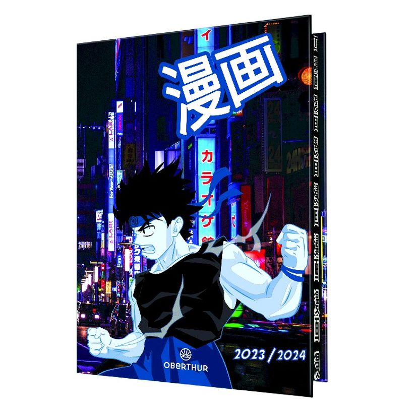 3664447149080-Agenda Manga - 1 jour par page - 12,5 x 17,5 cm - ville - tranche imprimée - Oberthur-P_405131826_1-0