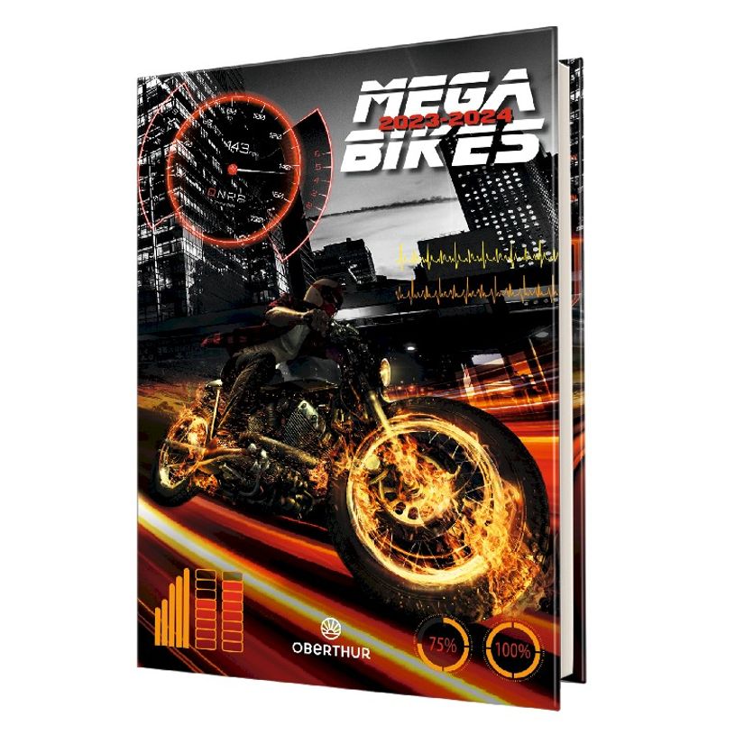 3664447140483-Agenda Megabikes - 1 jour par page - 12,5 x 17,5 cm - Oberthur-P_405131830_1-0