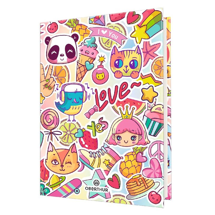 3664447144160-Agenda Kawaii- 1 jour par page - 12,5 x 17,5 cm - patch - Oberthur-P_405131845_1-0
