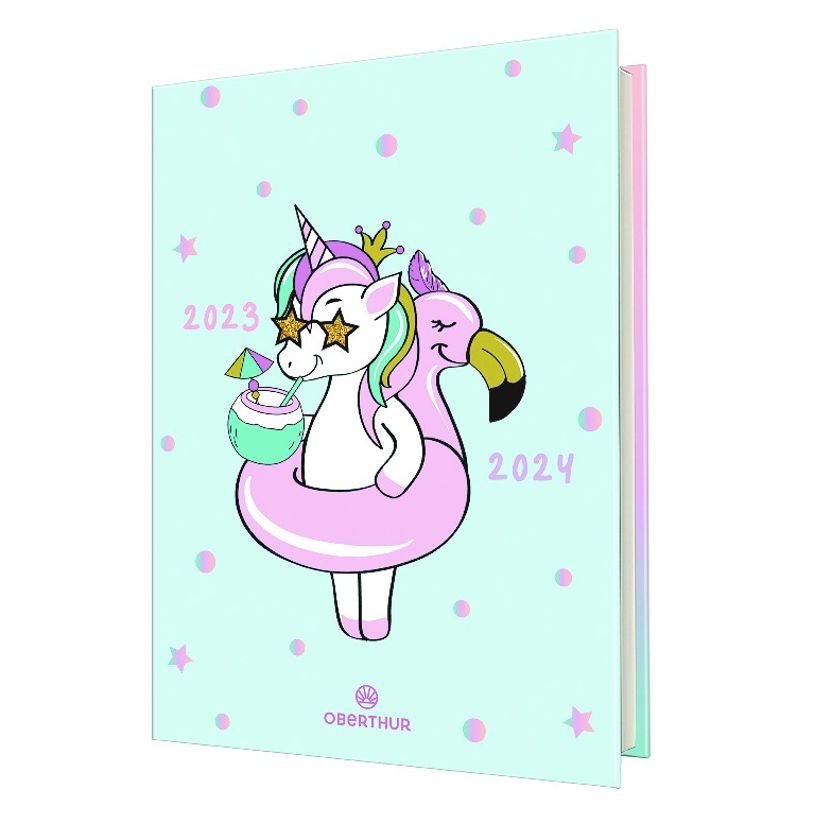 3664447143972-Agenda Licorne - 1 jour par page - 12,5 x 17,5 cm - Oberthur-P_405131858_1-0