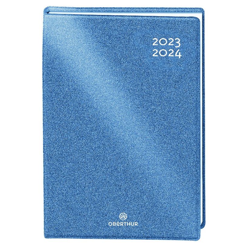 3664447144702-Agenda Gomme Métallisée - 1 jour par page - 12,5 x 17,5 cm - bleu - Oberthur-P_405131893_1-0