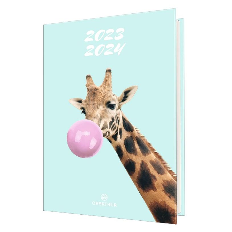 3664447144566-Agenda Pastel - 1 jour par page - 12,5 x 17,5 cm - girafe - Oberthur-P_405131904_1-0