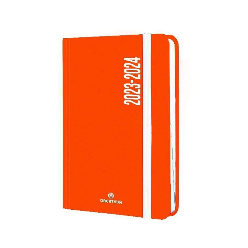 3664447144726-Agenda à élastique Alabama - 1 jour par page - 12,5 x 17,5 cm - mandarine - Oberthur-P_405131918_1-0