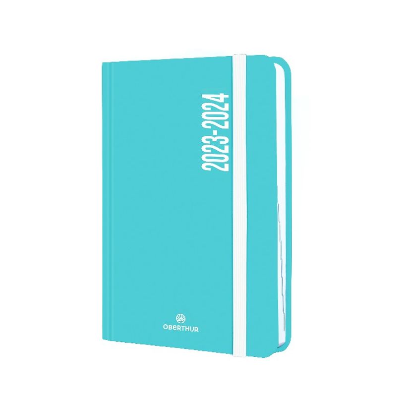 3664447149875-Agenda à élastique Alabama - 1 jour par page - 12,5 x 17,5 cm - bleu azur - Oberthur-P_405131919_1-0