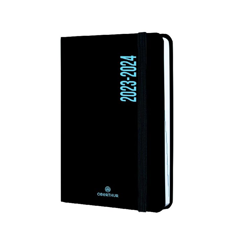 3664447144764-Agenda à élastique Alabama - 1 jour par page - 12,5 x 17,5 cm - noir et bleu - Oberthur-P_405131924_1-0