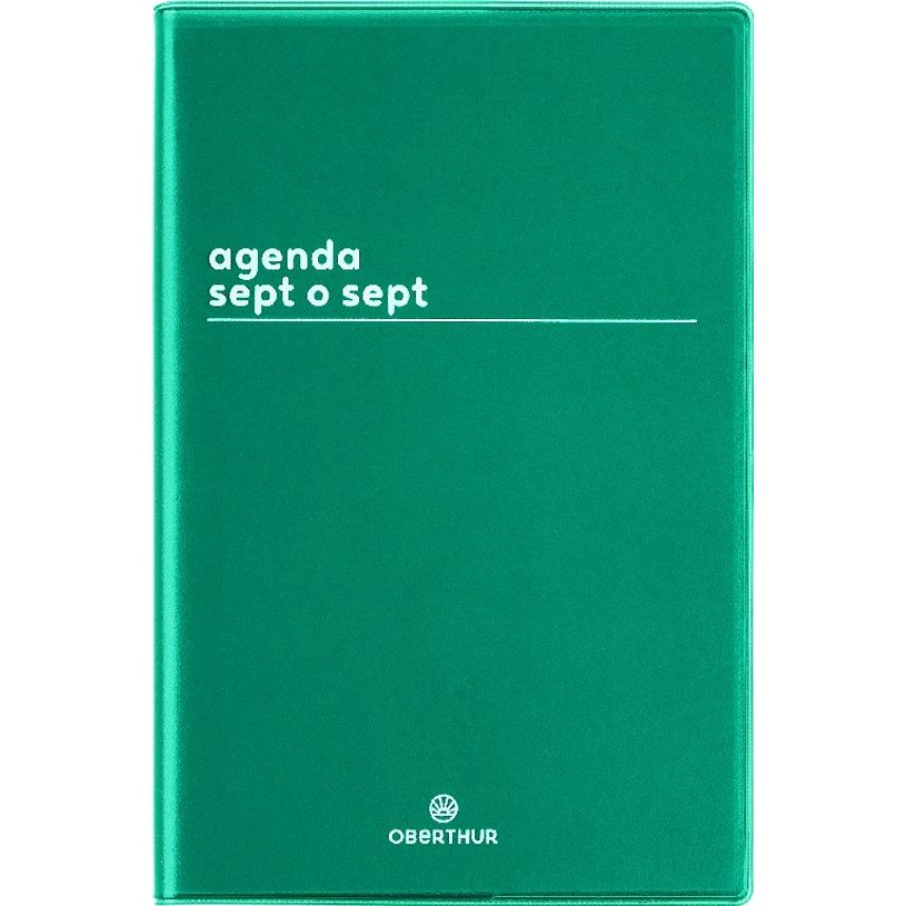 3664447149554-Agenda Boréal Sept O Sept - 1 semaine sur 2 pages - 10 x 15 cm - vert - Oberthur-P_405131940_1-0